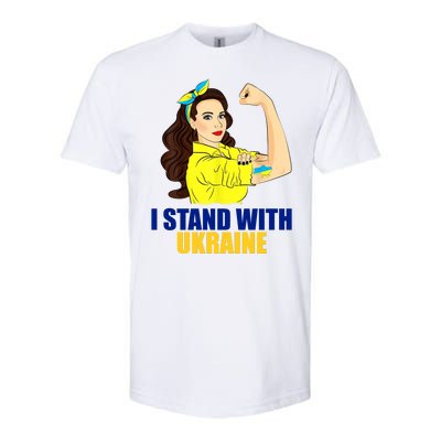 Strong Female Support Ukraine I Stand With Ukraine Softstyle CVC T-Shirt