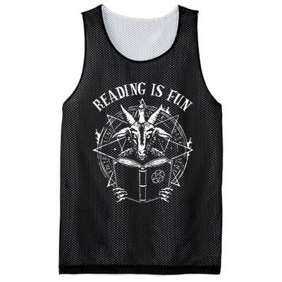 Spooky Fun Satan's Halloween Reading Adventure Mesh Reversible Basketball Jersey Tank