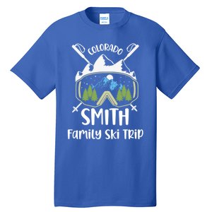 Smith Family Ski Trip Skiing Googles Vacation Matching Group Gift Tall T-Shirt