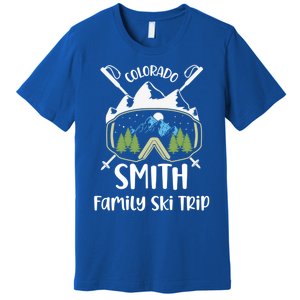 Smith Family Ski Trip Skiing Googles Vacation Matching Group Gift Premium T-Shirt