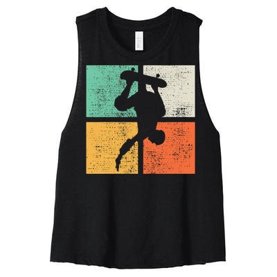 Skateboard Funny Skateboarding Gift Women's Racerback Cropped Tank