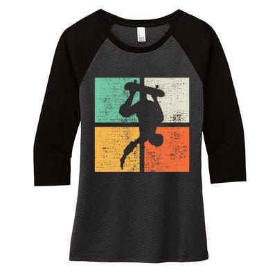 Skateboard Funny Skateboarding Gift Women's Tri-Blend 3/4-Sleeve Raglan Shirt