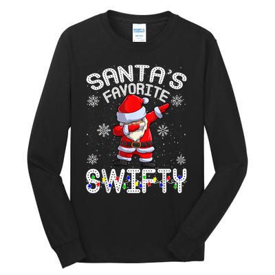 SantaS Favorite Swifty Merry Santa Christmas Tall Long Sleeve T-Shirt