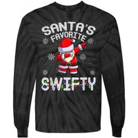 SantaS Favorite Swifty Merry Santa Christmas Tie-Dye Long Sleeve Shirt