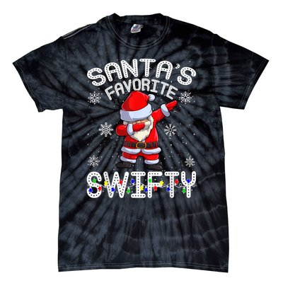 SantaS Favorite Swifty Merry Santa Christmas Tie-Dye T-Shirt