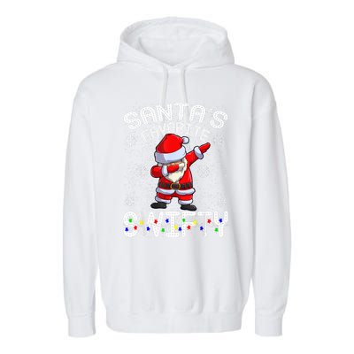 SantaS Favorite Swifty Merry Santa Christmas Garment-Dyed Fleece Hoodie