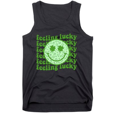 Smiling Face Shamrock Green Clover   Tank Top