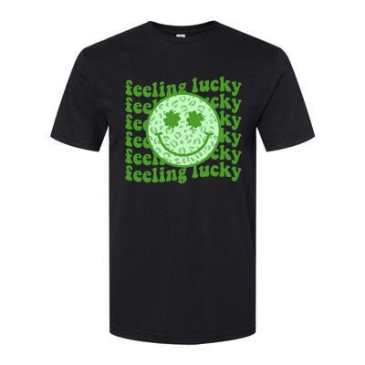 Smiling Face Shamrock Green Clover   Softstyle CVC T-Shirt