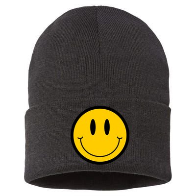 Smiley Face Sustainable Knit Beanie