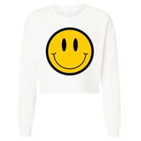 Smiley Face Cropped Pullover Crew