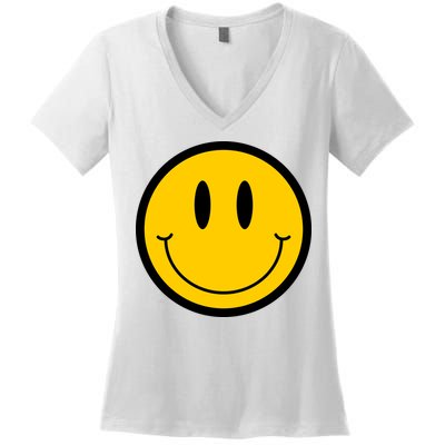 Smiley Face Women's V-Neck T-Shirt