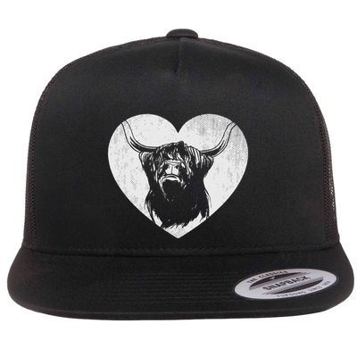 Scotland Farm Scotsman Farmer Highland Cattle Heart Ranch Flatbill Hat