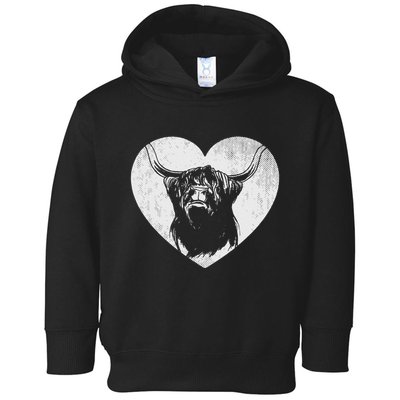 Scotland Farm Scotsman Farmer Highland Cattle Heart Ranch Toddler Hoodie