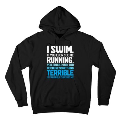 Swimming Funny Swimmer I Swim Hoodie