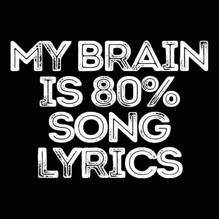 Sarcastic Funny Saying My Brain Is 80% Song Lyrics Flexfit Unipanel Trucker Cap