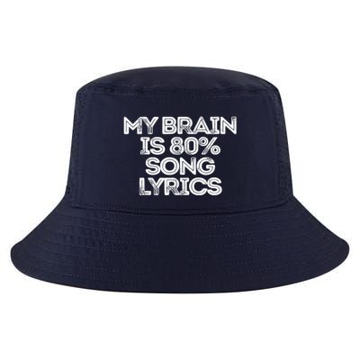 Sarcastic Funny Saying My Brain Is 80% Song Lyrics Cool Comfort Performance Bucket Hat