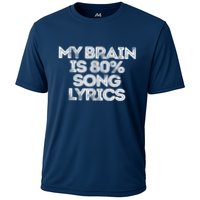 Sarcastic Funny Saying My Brain Is 80% Song Lyrics Cooling Performance Crew T-Shirt