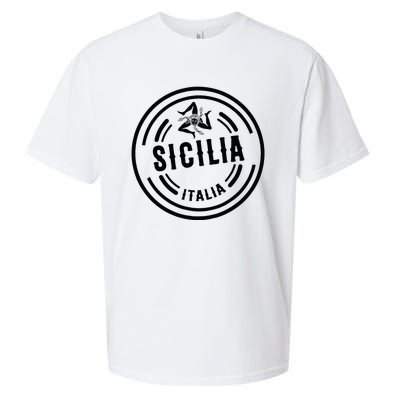 Sicilia Flag Sicily Palermo Italy Sueded Cloud Jersey T-Shirt