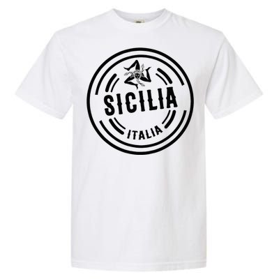 Sicilia Flag Sicily Palermo Italy Garment-Dyed Heavyweight T-Shirt