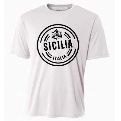 Sicilia Flag Sicily Palermo Italy Cooling Performance Crew T-Shirt