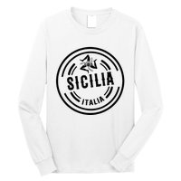 Sicilia Flag Sicily Palermo Italy Long Sleeve Shirt