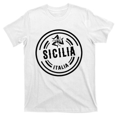 Sicilia Flag Sicily Palermo Italy T-Shirt