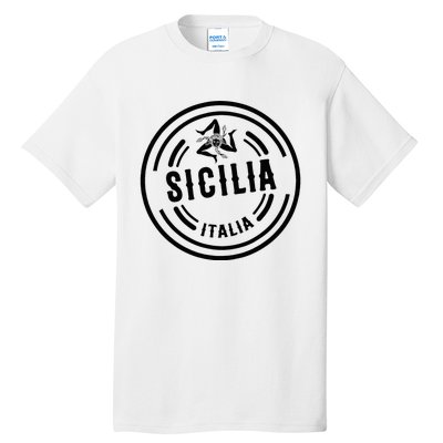 Sicilia Flag Sicily Palermo Italy Tall T-Shirt