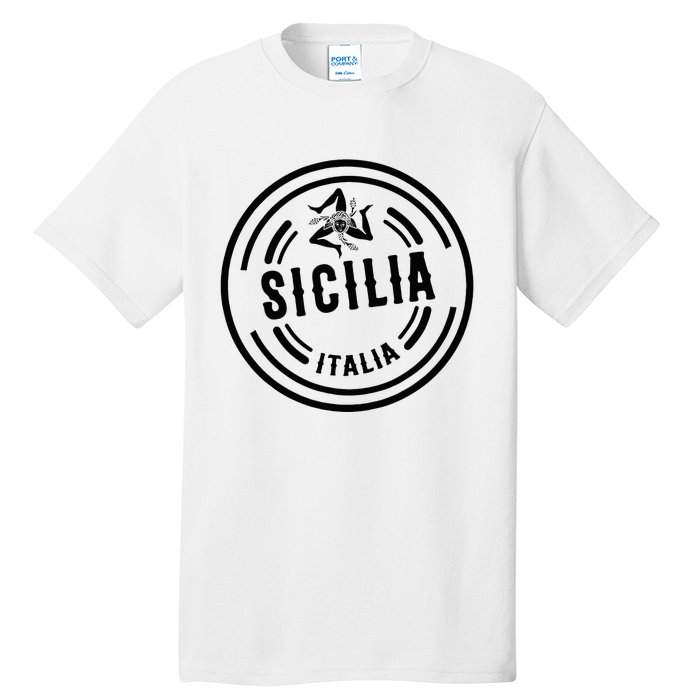 Sicilia Flag Sicily Palermo Italy Tall T-Shirt