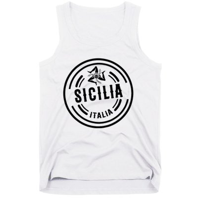 Sicilia Flag Sicily Palermo Italy Tank Top