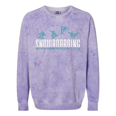 Snowboarding funny Snowboard Snowboarders slopes Colorblast Crewneck Sweatshirt