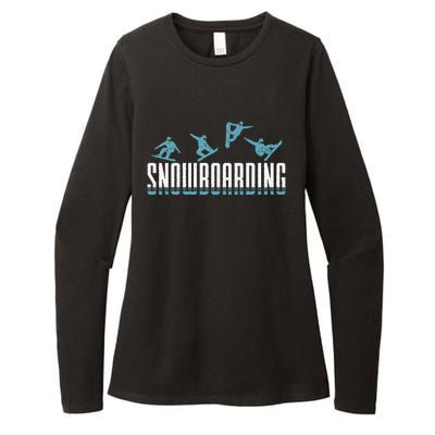 Snowboarding funny Snowboard Snowboarders slopes Womens CVC Long Sleeve Shirt