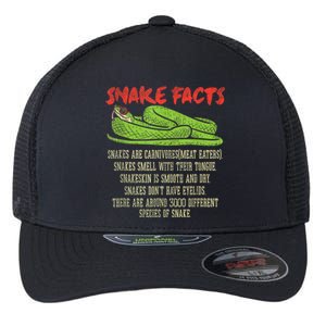 Snake Facts Snake Lover Reptile Lover Flexfit Unipanel Trucker Cap