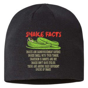 Snake Facts Snake Lover Reptile Lover Sustainable Beanie