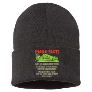 Snake Facts Snake Lover Reptile Lover Sustainable Knit Beanie