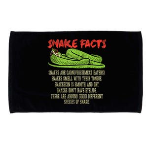 Snake Facts Snake Lover Reptile Lover Microfiber Hand Towel