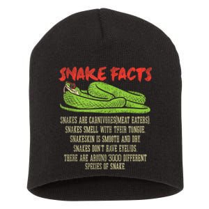 Snake Facts Snake Lover Reptile Lover Short Acrylic Beanie