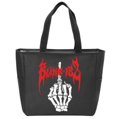 Skeleton Finger Zip Tote Bag