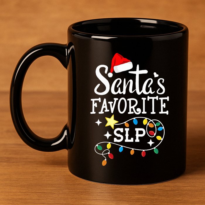 Santa's Favorite SLP Speechlanguage pathologists Christmas 11oz C Handle Ceramic Mug
