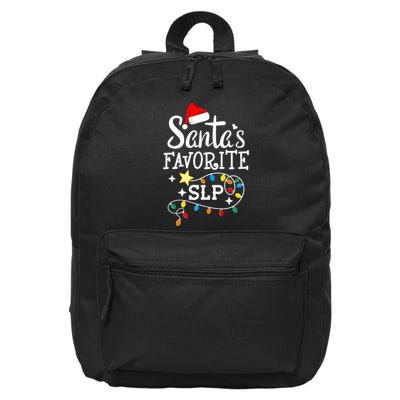 Santa's Favorite SLP Speechlanguage pathologists Christmas 16 in Basic Backpack