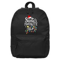 Santa's Favorite SLP Speechlanguage pathologists Christmas 16 in Basic Backpack