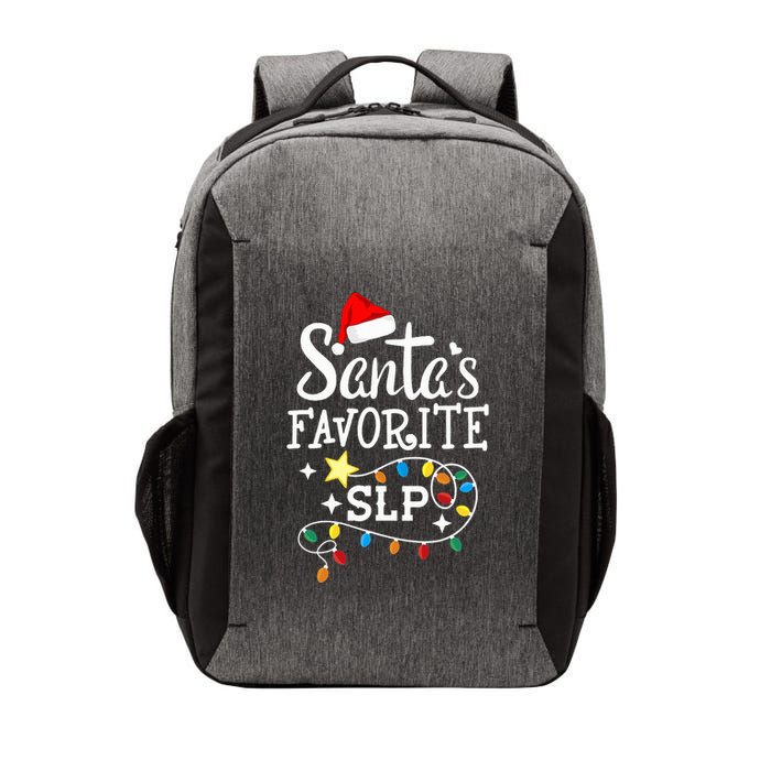 Santa's Favorite SLP Speechlanguage pathologists Christmas Vector Backpack