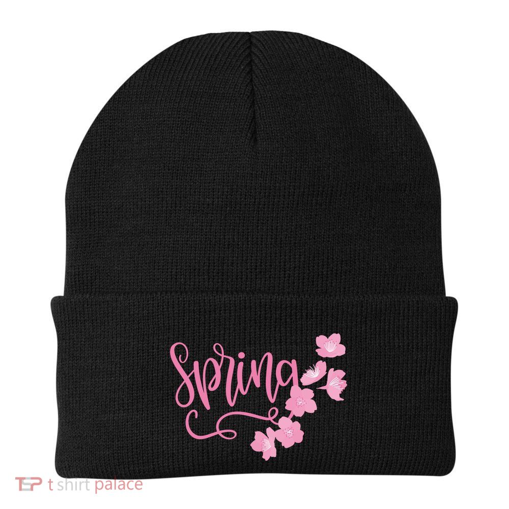 Spring Flower Knit Cap Winter Beanie