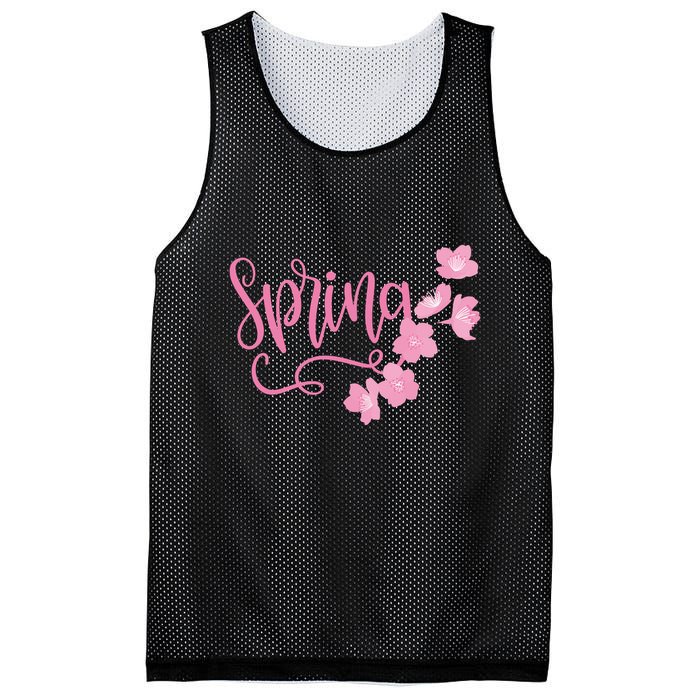 Spring Flower Mesh Reversible Basketball Jersey Tank