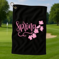 Spring Flower Golf Towel