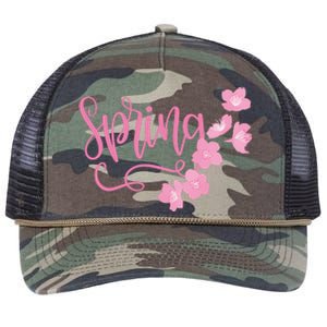 Spring Flower Retro Rope Trucker Hat Cap