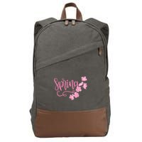 Spring Flower Cotton Canvas Backpack