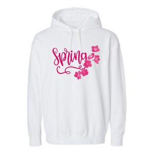 Spring Flower Garment-Dyed Fleece Hoodie