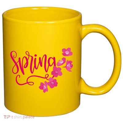 Spring Flower 11oz C Handle Ceramic Mug
