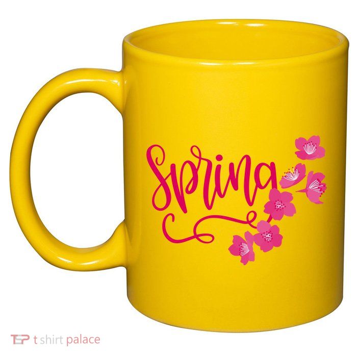 Spring Flower 11oz C Handle Ceramic Mug