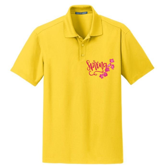 Spring Flower Dry Zone Grid Polo